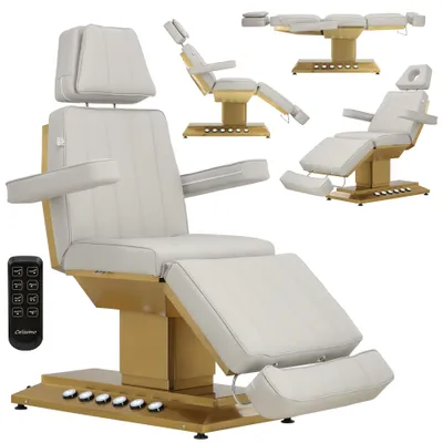 Productafbeelding van Cosmetische elektrische stoel voor schoonheidsalon pedicure voetbediening + afstandsbediening 3 actuatoren Ronda