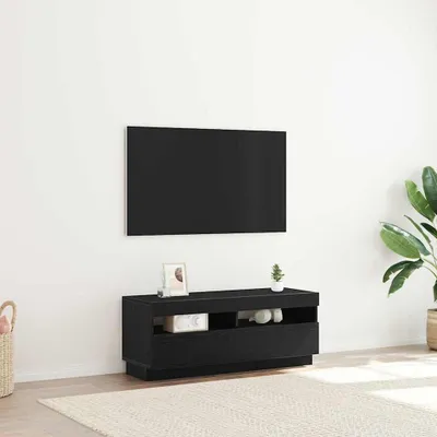 Immagine prodotto di Maison Exclusive - Mobile TV 100 x 35 x 40 cm, colore nero, finitura effetto legno di quercia, realizzato in materiale composito