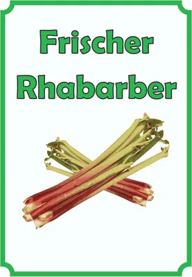 Produktbild von Frischer Rhabarber Schild Hochkant A5 (148x210mm)