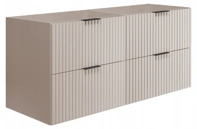 Zdjęcie produktu dla Szafka Łazienkowa Wisząca Pod Umywalkę 120X46 Cm Flisan Kaszmir Fronty Mdf