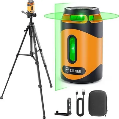 Obrázek produktu pro Laserová vodováha 360°, dobíjecí, magnetická, se stativem