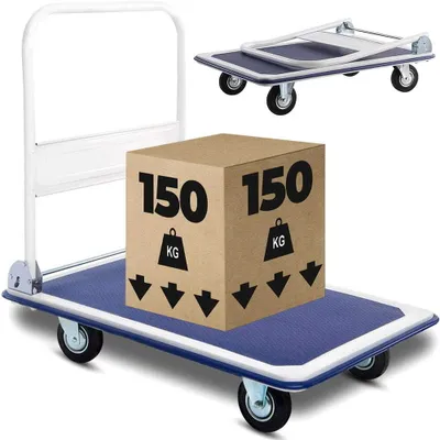 Image de Chariot à plate-forme Deco4Home | 73 x 47 x 83 cm | Capacité de charge : 150 kg