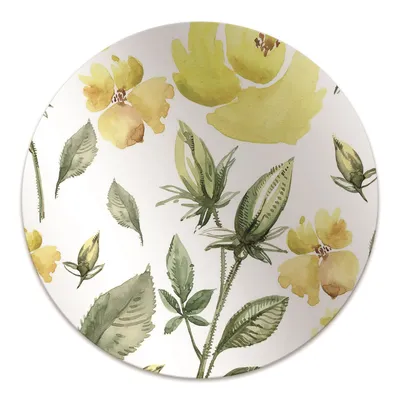 Produktbild von Rundmatte - Stuhlunterlage Bürostuhlunterlage - Rund Ø 100 cm - Bodenmatte - Fußmatte - Gelbe Blumen