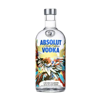 Produktbild von Absolut Vodka 0,7L Dave Kinsey Blank 2 - Limited Edition 2013 – Künstlerflasche mit farbenfrohem Streetart Design – Absolut Wodka in Sammelflasche