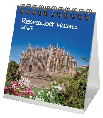Produktbild von Reisezauber Mallorca Tischkalender 10x10cm für 2027 Palma Urlaub Mediterran Spanien - Seelenzauber