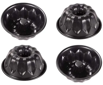 Obrázok produktu pre Omgoods – Sada 4 kusov plechov na pečenie koláčov – priemer 10 cm
