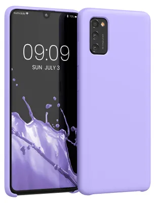 Produktbild von kwmobile Handyhülle für Samsung Galaxy A41 Hülle - Case Silikon - Kabelloses Laden - Schutzhülle Cover in Lavendel