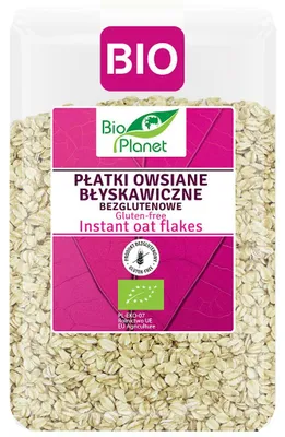 PŁATKI OWSIANE BŁYSKAWICZNE BEZGLUTENOWE BIO 1 kg - BIO PLANET