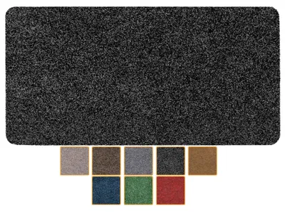 Fußmatte Türvorleger Schmutzfangmatte POET 80x120cm Kräusel Schwarz Robust Wasserabweisend, Hauptbild in hoher Auflösung