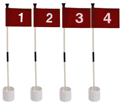 Produktbild von 4-teiliges Golfset mit Fahnen und Lochbecher