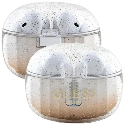 Produktbild von GUESS kabellose Ohrhörer bluetooth TWS + Docking Station GUTWSHDGKEED (Glitter Farbverlauf) gold