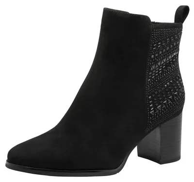Immagine prodotto di Stivaletti da donna Marco Tozzi con tacco a blocco, eleganti, neri, taglia 40 EU