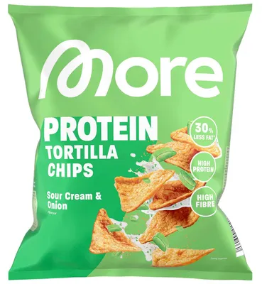 Produktbild von More Protein Tortilla Chips Sour Cream & Onion 50g