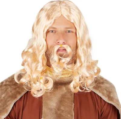 Produktbild von Herrenperücke Wikinger - gelb