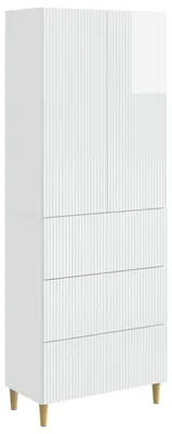 Immagine prodotto di vidaXL Set di due armadi, bianco lucido, materiale composito di legno