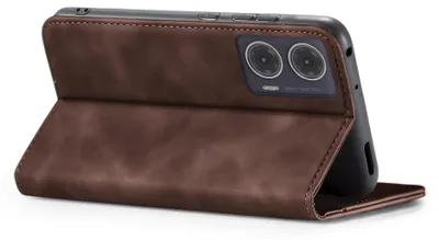 Produktbild von Handy Hülle für Motorola G35 5G Klapphülle Bookcase Flip Cover Handy Tasche Etui Farbe: Dunkelbraun
