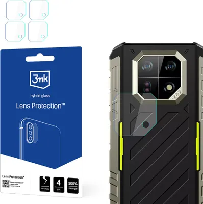 Zdjęcie produktu dla 3mk Szkło hybrydowe chroniące obiektyw aparatu Ulefone Armor 22 0,16 mm 6H (4 sztuki)