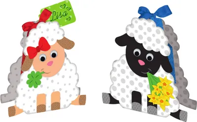 Produktbild von Geschenkbox-Set Schäfchen 9,5x13x1cm VE=8 Stück