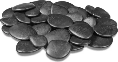 Produktbild von tera Dekosteine "Pebbles" Größe S schwarz 24 Stück