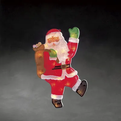 Produktbild von Konstsmide - LED Fensterbild, Weihnachtsmann, 20 warm weiße Dioden, 230V, Innen, weißes Kabel- 2850-010
