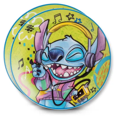 Obrázek produktu pro Sada 2 zelených dezertních talířů Stitch