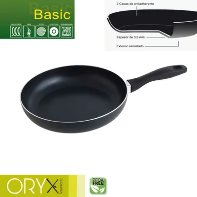 Produktbild von Antihaftbeschichtete Aluminiumpfanne Basic 26 cm / 3 mm.