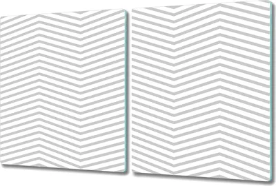 Produktbild von Glas Schneidebrett Herdabdeckplatten Schneideplatten - 2x 40x52 cm - Chevron Blau