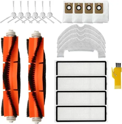 Produktbild von Ersatz-Zubehör-Set für Dreame Bot Z10 Pro D10 Plus L10 Plus Roboter-Staubsauger 20 Packungen 2 Hauptbürsten, 4 Filter, 6 Seitenbürsten, 4 Wischtücher, 4 Staubbeutel