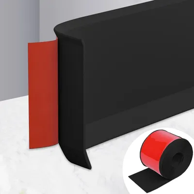 Obrázek produktu pro Samolepicí PVC lišty - 15 cm x 3 m - Černé