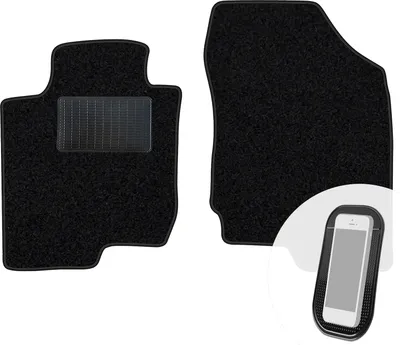 Produktbild von moto-MOLTICO Vorne Fußmatten Auto Velours Autoteppiche Schwarz Automatten Set 2-teilig passend für Kia Magentis 2006-2010