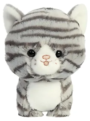 Produktbild von Aurora Teddypets Plüschkatze Grau gestreift 18 cm
