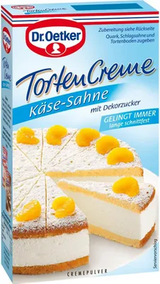 Produktbild von Dr. Oetker Tortencreme Käse-Sahne mit Dekorzucker