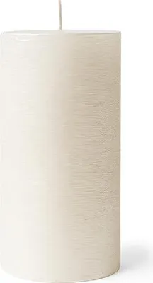 Image de ARÔME Bougie rustique, blanc métallique