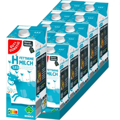 Produktbild von Gut & Günstig H-Milch 1,5 % 12er Pack (12 x 1 l)