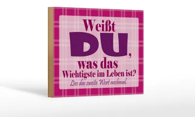 Produktbild von Holzschild Spruch 18x12cm Wichtigste bist DU