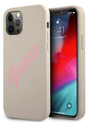 Image de Guess Guhcp12Mlsvsgp Iphone 12/12 Pro 6.1 Gris Rose/Gris Rose Hardcase Silicone Vintage