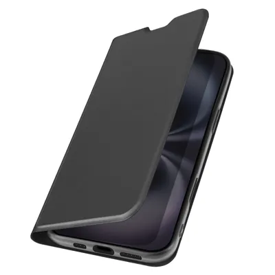Produktbild von Avizar, Soft-Touch Hülle für Apple iPhone 16 mit Standfunktion, Schwarz
