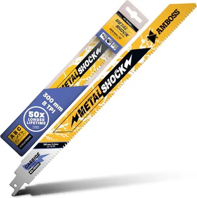 Produktbild von 1x Amboss Metal Shock Säbelsägeblatt Länge 300 mm 8 ZpZ