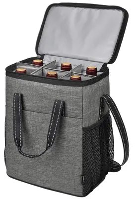 Image de Sac isotherme pour bouteilles de vin et de bière, avec poignée et bandoulière