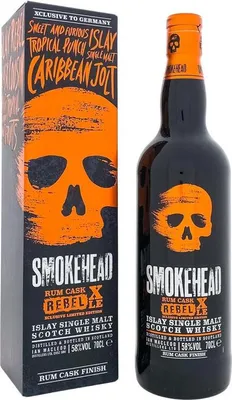 Produktbild von Smokehead Rum Cask Rebel XLE + Box 700ml 58% Vol.