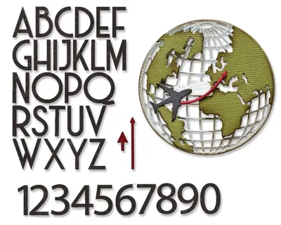 Produktbild von Sizzix Thinlits Stanzschablone "World Travel by Tim Holtz"