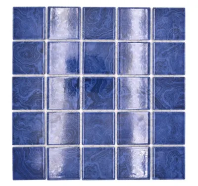 Produktbild von Keramikmosaik blau glänzend k.A. Mosaikfliese Küchenwand Fliesenspiegel Bad Duschwand MOS14-0406_f