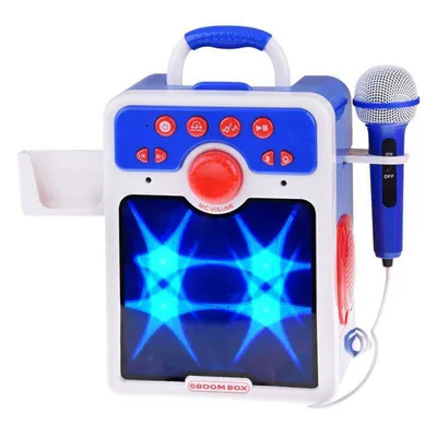 Obrázok produktu pre Hudobný reproduktor Boombox s mikrofónom, modrý Jokomisiada