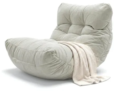 Productafbeelding van Famanu – Zitzak met vulling, extra groot pouf voor buiten, terras of zwembad, beige