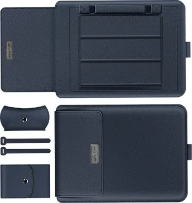 Produktbild von INF Laptop-Hülle, Schutzhülle aus Kunstleder Navy blau 11-12 Zoll