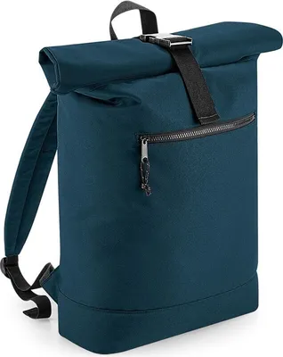 Image de BagBase Uni Recycle Roll-Top Sac à dos PC4045 (taille unique) (Petrol)