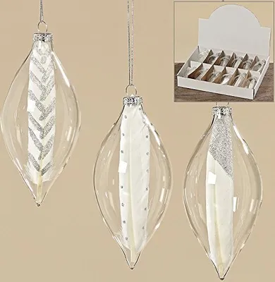 Produktbild von Gilde Glas Baumkugel Konisch Feder Weihnachtsartikel 24971