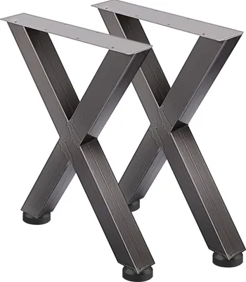 Obrázek produktu pro VEVOR 2x stolové nohy průmyslový design surový ocelový nábytek loftová lavice X-rám stolová noha