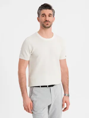 Immagine prodotto di Ombre Clothing T-shirt da uomo a maniche corte Giannou bianco XXL