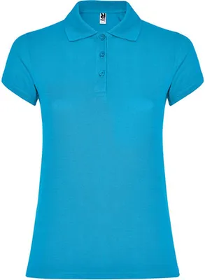 Produktbild von Roly PO6634 | Damen Star Woman Poloshirt, Piqué - Farbe: Turquoise 12 - Größe: S